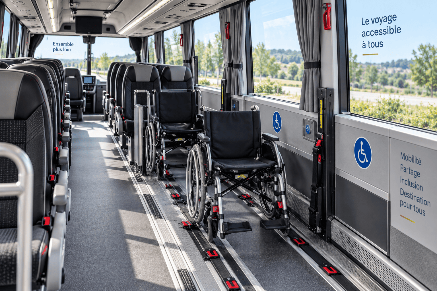 France : un autocar spécialement aménagé pour accueillir jusqu’à 12 fauteuils roulants